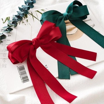 🔥3件8折🍊台北出貨🍊可開發票 蝴蝶結飄帶女髮夾明星同款仙女彈簧夾髮卡森系頭飾一件髮飾