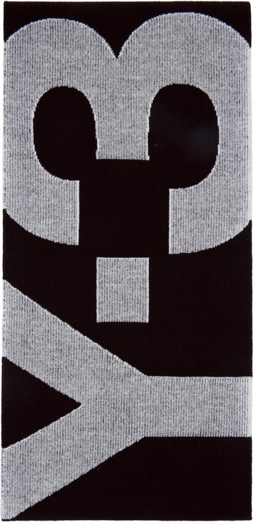 Y-3 黑色徽标围巾