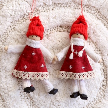 婚房喬遷客廳喜慶盆景裝飾掛件用品布置室內走廊門墻可愛圣誕道具