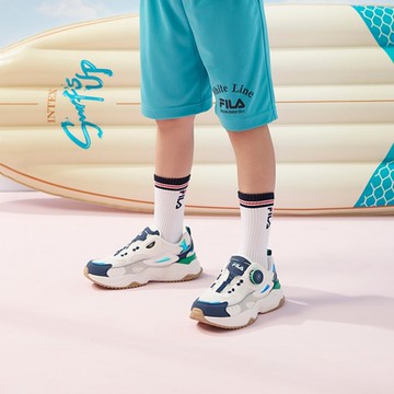 FILA KIDS RAYFLIDE DIAL KD 大童運動鞋-白/藍/綠 3-C148Y-460