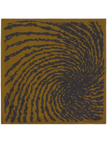 Proenza Schouler - spiral-print silk scarf - women - Silk - One Size - Green