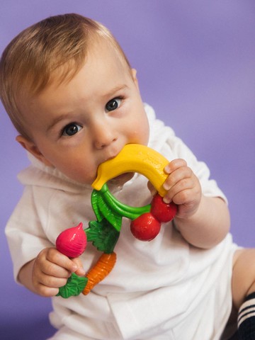 Natural Material Ergonomic 3-in-1 Baby Toy