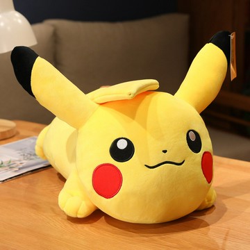 皮卡玩偶寶可夢公仔床上睡覺抱枕抱睡趴靠墊布娃娃 禮物女