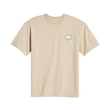 Converse Garden Rain Tee 男款 米色 圓領 舒適 插畫 短袖 10027714-A03
