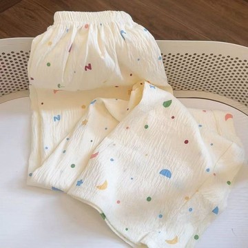台灣出貨 可愛睡褲卡通夏季雲朵長褲薄款寬鬆春秋休閒遛彎可外新款家居 長褲睡褲 單件睡褲 居家褲 睡褲 舒適透氣