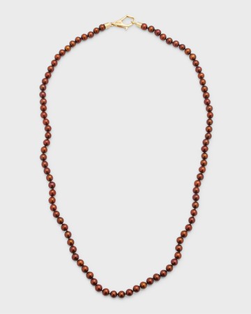 18k XoK Wave Chocolate Pearl Necklace