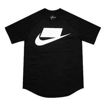 Nike Sportswear Logo Sports TEE Men Black/White