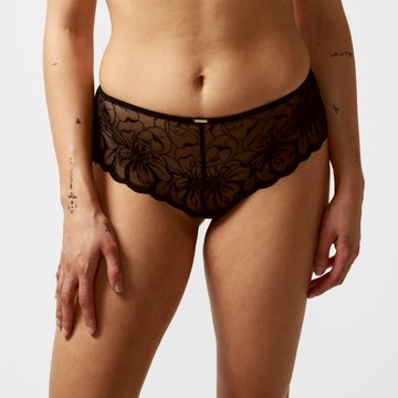 【Chantelle】Fleurs_四角內褲_XS-M(12M40_011黑色 )