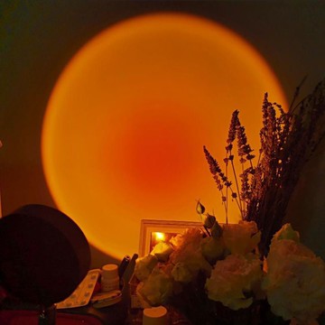 免運 氛圍燈夕陽日落燈 落日燈網紅夕陽燈落地臺燈客廳臥室投影日不落燈創意藝術床頭余暉