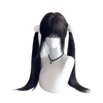 【巴黎精品】現貨+預購 長假髮直髮整頂假髮-85cm減齡蓬鬆齊瀏海女假髮a1ji83