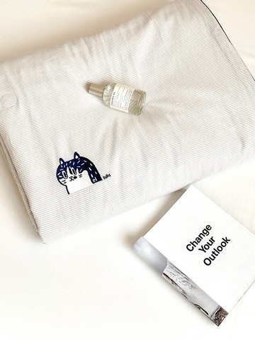 lulu喵 原創手繪貓咪空調薄被子蓋毯 加大雙人兒童夏天家居寢具