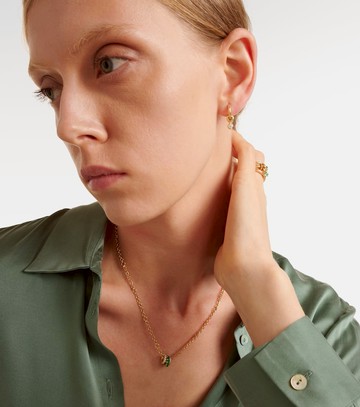 Spinelli Kilcollin Gravity 18kt gold chain necklace with diamond and emerald