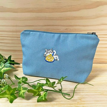 娜吉小物。小吃貓咪系列化妝包－灰貓小玉與芒果冰