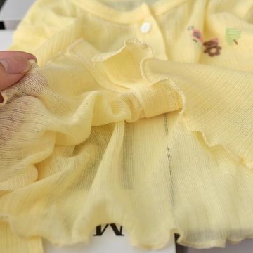 女寶寶防曬衣夏季2025新款薄款女童空調衫開衫長袖夏裝潮嬰兒外套