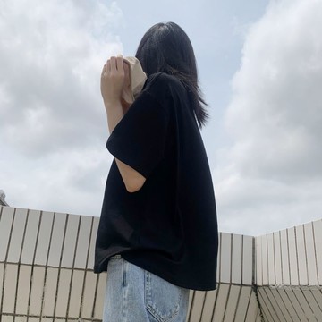 棉質夏裝短袖T恤女黑色寬松顯瘦半袖大碼韓版新款上衣服ins潮