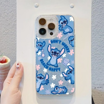 適用蘋果16手機新女款15pro max閃粉手機殼iPhone14可愛史迪仔13超火15plus全包高級感11情侶防摔