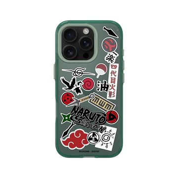 iPhone 16 Pro Clear 憂墨綠 - 火影忍者 Naruto - 忍具和貼紙