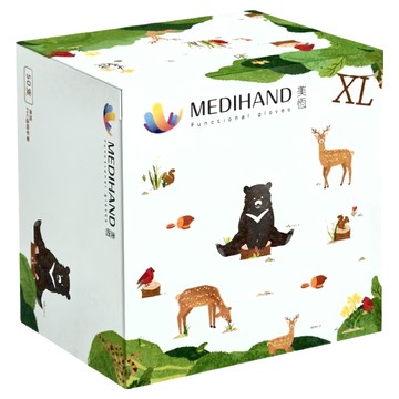 MEDIHAND 美恆 PVC透明手套 彩繪 XL  50入  2盒