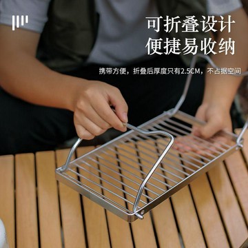 臺灣熱賣戶外燒烤架摺疊便攜露營加厚不鏽鋼爐頭支架迷你廚房小型燒烤架子WYI