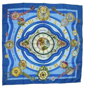 Hermes Carre 90 年代 Rondo藍圍巾 - 01264