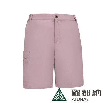 女款彈性五分褲(A1PA2313W藕粉/短褲/抗UV/透氣/舒適/休閒)