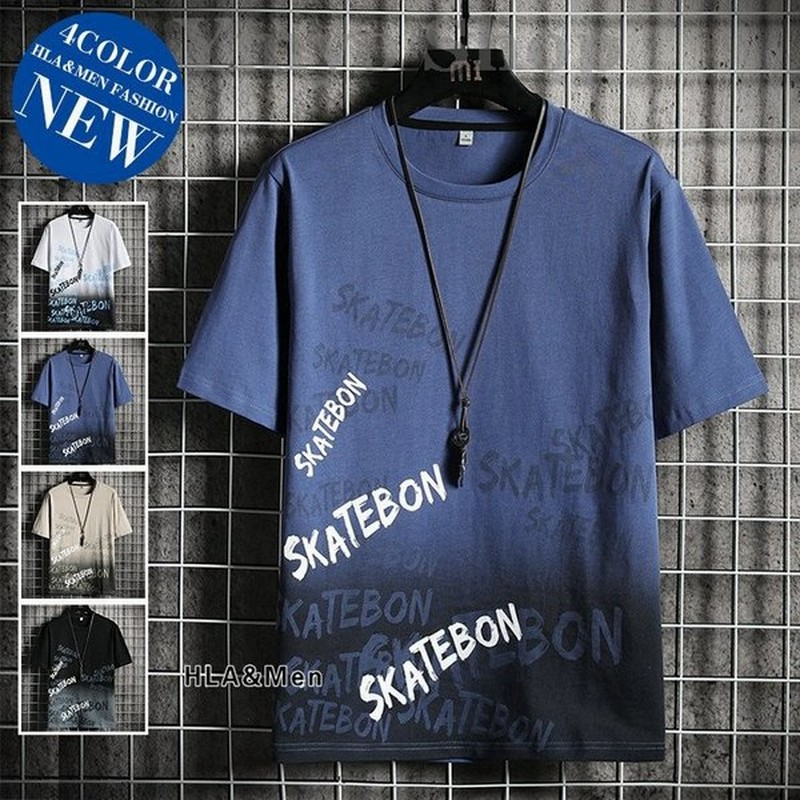 Tシャツ メンズ おしゃれ アメカジtシャツ 半袖tシャツ グラデーションｔシャツ 英字 夏服 かっこいい 通販 Lineポイント最大get Lineショッピング