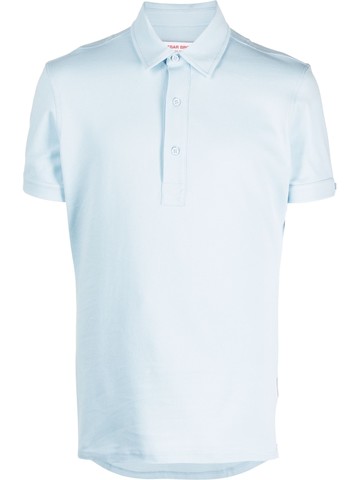 Orlebar Brown - short-sleeve piqué polo shirt - men - Cotton - S - Blue
