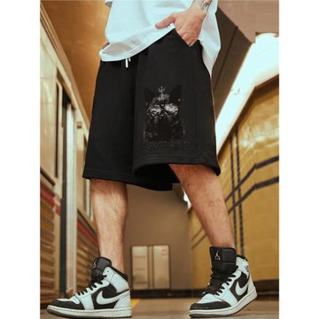 夏季胖子寬松短褲男潮牌ins運動褲加肥加大五分褲大碼褲子籃球褲