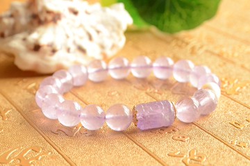 【紫霧】天然仙女色淡薰衣草紫水晶手串