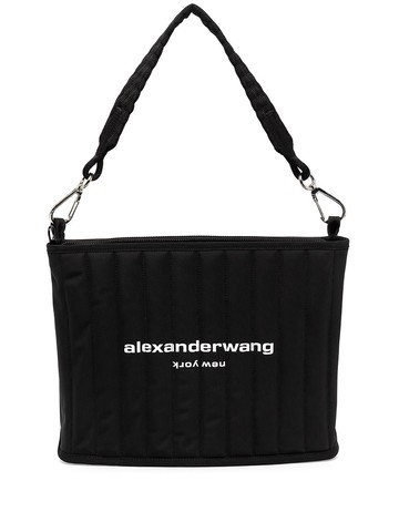 Alexander Wang - logo-print quilted tote bag - women - Canvas/Nylon - One Size - Black