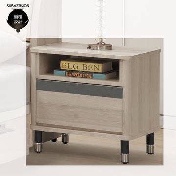 【顛覆設計】波斯達白橡木色1.8尺床頭櫃