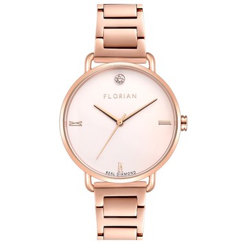 鑽石 鋼錶帶 簡約36mm手錶 | 玫瑰金/銀/金