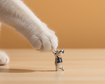 抓抓貓單吊款項鍊 鏡面原色 不鏽鋼 抗過敏 台灣製造