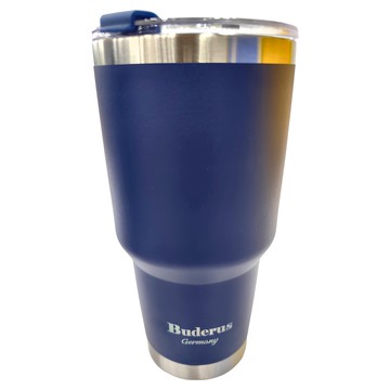 Buderus 陶瓷不鏽鋼冰霸杯 900ml 保溫保冷  經典藍霧面  1個