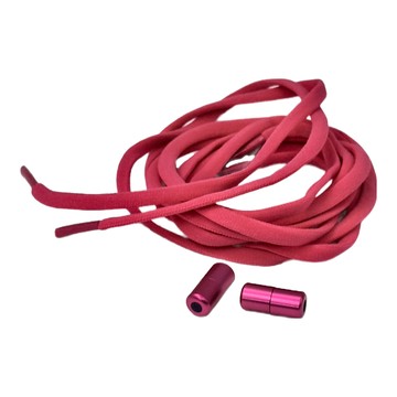 免繫鞋懶人鞋帶 Set 3入 + 鞋扣6顆  5 x 105cm  玫紅色  1組