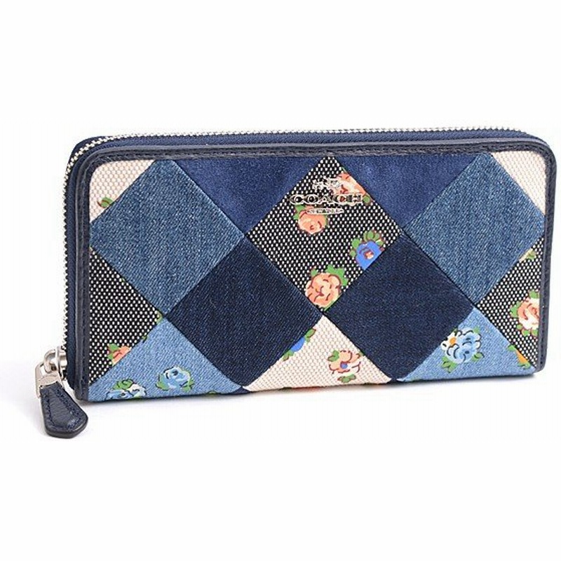 コーチ Coach ラウンドファスナー長財布 デニム 花柄 フラワー パッチワーク ブルー F 未使用展示品 通販 Lineポイント最大0 5 Get Lineショッピング