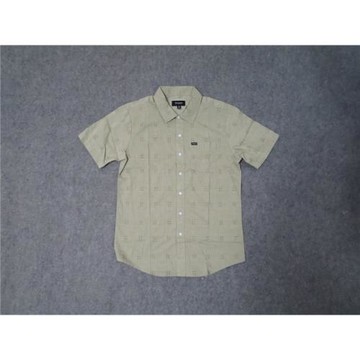 美式加州街頭潮牌復古休閑夏季短袖襯衫男士薄款滑板襯衣阿美咔嘰