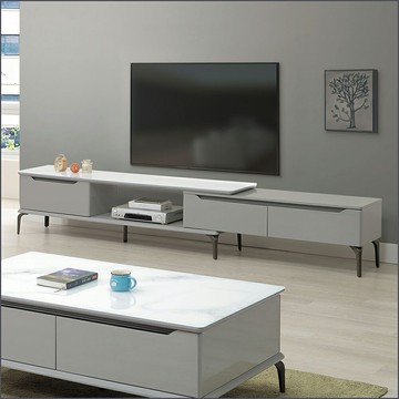 6尺玻璃伸縮長櫃 電視櫃 抽屜櫃 高低櫃【163B35302】Leader傢居館163-2329-1800