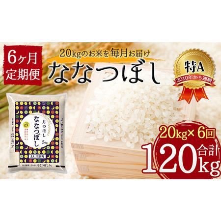 ふるさと納税 北海道 定期便 6ヵ月連続6回 令和5年産 ななつぼし 5kg×4