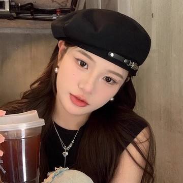 帽子 女生帽子 貝雷帽 復古帽子韓系貝雷帽秋冬帽子女新款網紅設計感小衆百搭畫家帽夏天潮高級感94