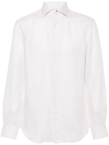 Boggi Milano - mélange-effect linen shirt - men - Linen/Flax - 38 - Neutrals