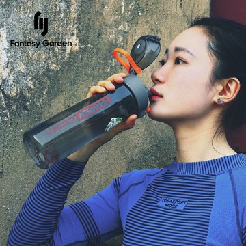 Fantasy Garden夢花園戶外水壺大容量塑料水杯便攜耐摔學生太空杯