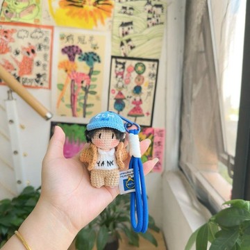首單福利🚚【成品】手工毛線鉤織張凌赫造型玩偶掛件明星周邊娃娃應援包掛飾