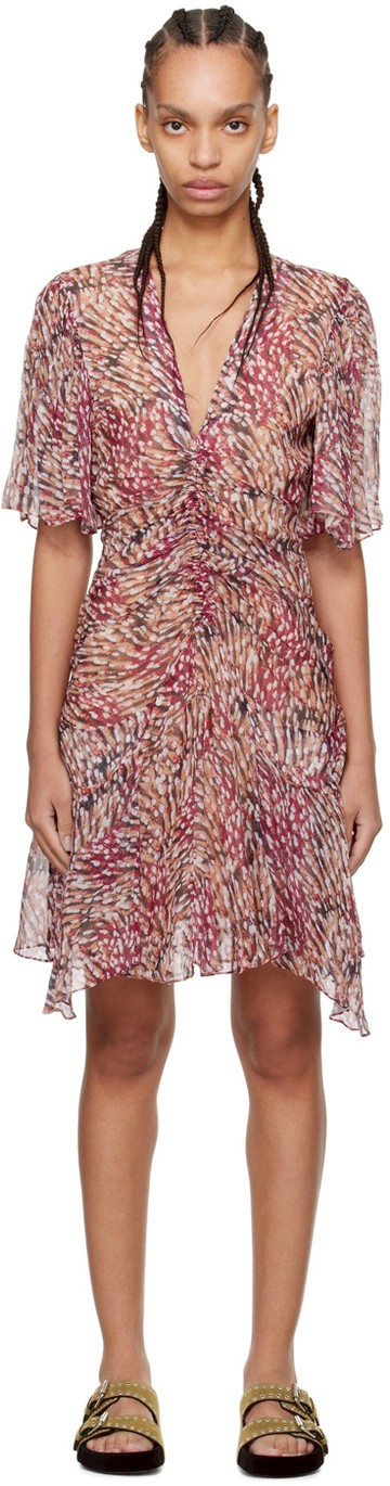Isabel Marant Etoile 驼色 & 粉色 Vivienne 连衣裙
