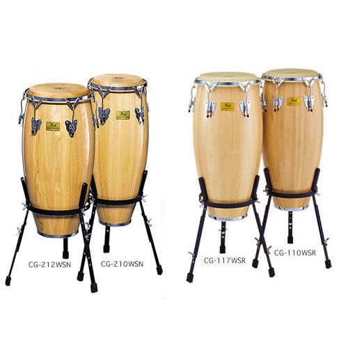 White Wood Congas ホワイトウッドコンガw REMO NUSKIN HEADS　CG-110WSR（11"× 30"）　Pearl（パール）