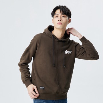 【ERSS】潮流印字剪接連帽TEE-男 深咖啡【K60262】