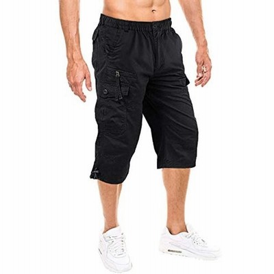 Tacvasen カジュアル ハーフパンツ メンズ スポーツ ショートパンツ ミリタリー 7分丈 迷彩 ワイドパンツ 通気性 ブラック 通販 Lineポイント最大get Lineショッピング