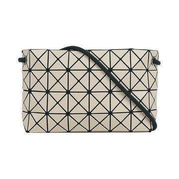 ISSEY MIYAKE Loop Matte 霧面拉鍊肩背斜背包(灰褐色)