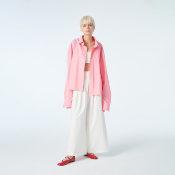 10 MOOn 靓白寬版褲