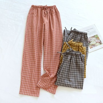 【現貨】情侶薄睡褲水洗棉純棉男女生長褲 大尺碼簡約休閒睡褲 柔軟透氣休閒家居褲男生睡褲冷氣房長褲